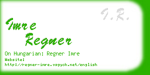 imre regner business card
